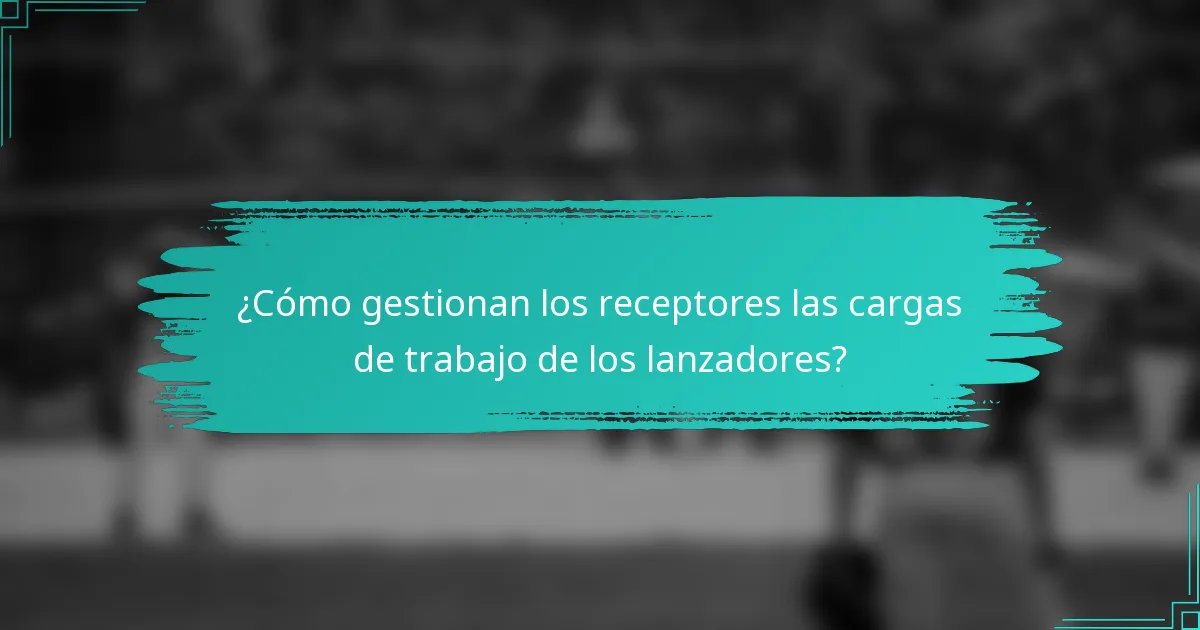 ¿Cómo gestionan los receptores las cargas de trabajo de los lanzadores?